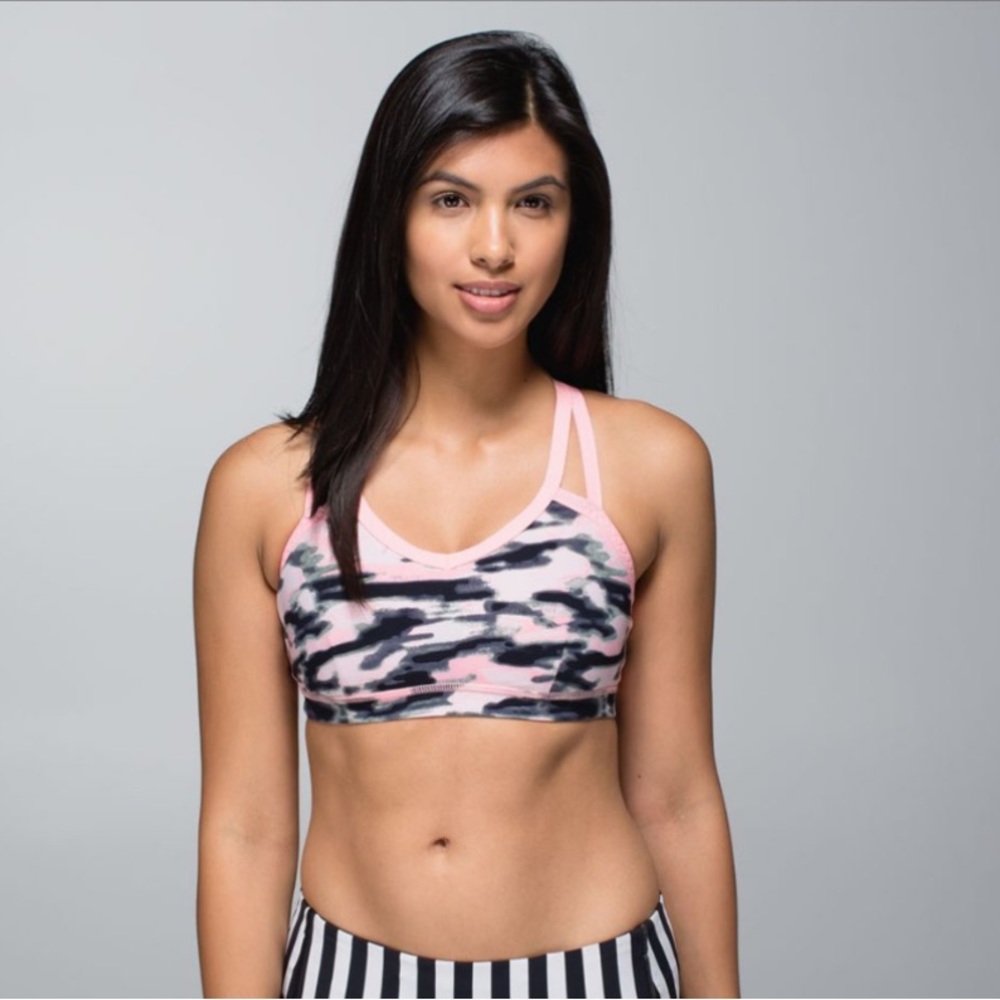 lululemon athletica Pink Camo Sports Bra